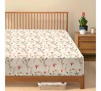 Small Double Fitted Sheet - Floral 100% Egyptian Cotton 400TC 30cm Depth