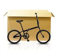 Small Double Walled Bicycle Carboard Box | Flat-Pack Packaging for Moving House | Strong Carry Case for TVs, Bikes & Artwork Cardboard Bike Box for Air Travel | Guitar Shipping Box with 2 Handles
