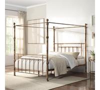 (Small Double) Welwyn Vintage Victorian 4 Poster Antique Brass Metal Bed Frame