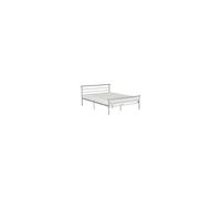 (Small Double4ft-120cm)Orion Metal Bed Frame Silver-Wooden Headboard/Footboard