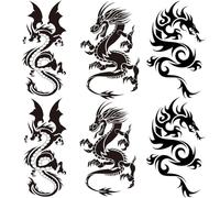 Small dragons Temporary Tattoos Stickers For Women Men Girls 6 Sheets, Fake dragon lovely Tattoos Paper Body Sticker Set Party Favors,waterproof and Long Lasting body tattoos by Yesallwas