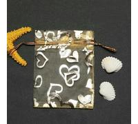 Small Drawstring Bag Wedding Decoration Packaging Drawstring Heart Design 50pcs 7 * 9/9 * 12cm
