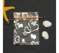 Small Drawstring Bag Wedding Decoration Packaging Drawstring Heart Design 50pcs 7 * 9/9 * 12cm