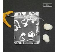 Small Drawstring Bag Wedding Decoration Packaging Drawstring Heart Design 50pcs 7 * 9/9 * 12cm