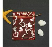 Small Drawstring Bag Wedding Decoration Packaging Drawstring Heart Design 50pcs 7 * 9/9 * 12cm