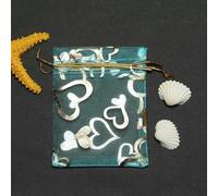 Small Drawstring Bag Wedding Decoration Packaging Drawstring Heart Design 50pcs 7 * 9/9 * 12cm