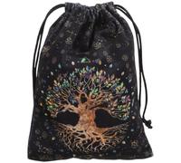 Small Drawstring Velvet Pouch for Coins and Chains | Reusable Black Organizer, Safe Storage for Small Items, Simple Smooth Lines, Convenient Carry Use