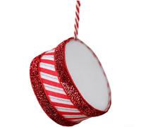 Small Drum Hanging Ornament for Christmas Tree For Holiday DIY Crafting and Seasonal Home Decoration (A+B+C)