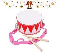Small Drums - With Adjustable Strap, 20 cm Cute Sensory Musical Instrument - For Beginners Girls Birthday Party New Year Stage Playroom Music Class