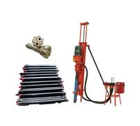 Small DTH Water Well Drilling Machine, Rock Down-The-Hole Drill Rig Portable Drill Rig for Residential Home Use Farm and Garden Watering