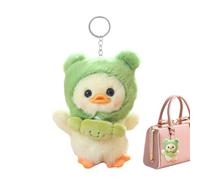 Small Duck Plush Keychain - Cute Portable Charm, Soft Animal Zipper Hook | Mini Cartoon Duckling Trinket Pendant, Plushiees Clip-On Key Holder, Yellow Bird Travel Pouch Handbag Accessories