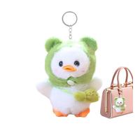 Small Duck Plush Keychain - Mini Soft Toy Pendant Accessory, Cute Cartoon Stuffed Duck Bag Charm | Adorable Pocket Size Animal Doll Decoration Key Holder Accessory For Purse Backpack Travel
