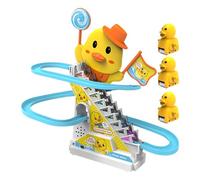 Small Duck Toy Stairs Climb - Mini Slide, Escalator Roller Coaster, Music Light Entertainment, Fun Activity for Kids, Safe and Durable, Colorful | Game the
