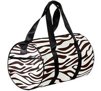 Small Duffel Bags Sports Tote Bag for Yoga,Brown Zebra Pattern,Outdoor Fitness Bags Carry on Bag