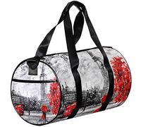 Small Duffel Bags Sports Tote Bag for Yoga,London Big Ben Umbrella Tree,Outdoor Fitness Bags Carry on Bag