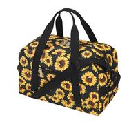 Small Duffle Bag 14 inch Carry On Mini Duffel Bag Lightweight for Travel Gym Sport-Sunflower
