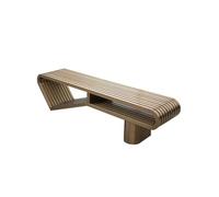 Small Durable Garden Benches for Outdoors, Creative Stainless Steel Bench for Public Rest Areas & Subway Station Waiting Seats , Outdoor Bench for Garden, Porch & Park