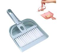 Small Dustpan and Brush Set, Mini Dust Pans with Brush Cleaning Brush, Hand Broom and Dust Pan Combo Set, Desktop Sweep Broom for Computer Keyboard Desktop Car Table