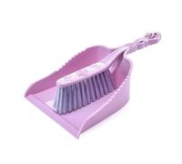 Small Dustpan and Brush Set,Mini Handheld Scrubber Dust pan Broom Cleaning Combo, Durable Bristles & Easy-Sweep Rubber Blade, for Home,Desktop,Sofa,Kitchen, Indoor Pet Care,Sweeping (Purple)
