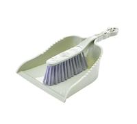 Small Dustpan and Brush Set,Mini Handheld Scrubber Dust pan Broom Cleaning Combo, Durable Bristles & Easy-Sweep Rubber Blade, for Home,Desktop,Sofa,Kitchen, Indoor Pet Care,Sweeping (Green)