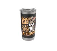 Small Ears Big Attitude Rabbit Bunny Stainless Steel Insulated Tumbler