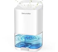 Small Electric Dehumidifier for Home - 1000ml, Quiet with Auto Shut Off, 7 Colorful LED, Portable Mini Dehumidifier for Bedroom (320 sq. ft), Wardrobe, Bathroom, Closet, RV
