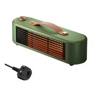 Small Electric Desktop Heater, 800W Fast Heating Ceramic Electric Heater, Portable PTC Space Heater with 2 Heat Settings for Home Desktop Office (Green)
