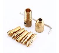 Small Electric Drill Bit Collet Micro Mini Drill Tool Set 1Set/8pcs Copper Chuck Miniature Chuck ABS Wood Aluminum Cardboard Drill Bit Collet