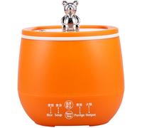 Small Electric Rice Cooker for 1-2 People, 1.8L Mini Rice Cooker with Keep Warm Function and Visible Glass Lid, Multifunctional Non-Stick Rice Maker Cooker for Rice, Oatmeal, Porridge, Soup (Orange)