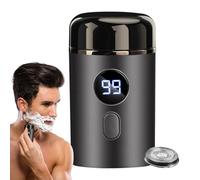 Small Electric Shaver: Waterproof Beard Trimmer, Portable Rotary Cutter Grooming Tool, Type-C Rechargeable Facial Shaver, Compact Travel Hair Remover | Áf
