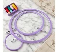 Small Embroidery Hoop, Metal Spring Embroidery Hoop, Tension Cross Stich Hoope, Circle Round Ring Frame, for Handy Sewing Embroiderys Cross Stitching