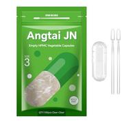 Small Empty Capsules, AngtaiJN 100 Count Clear Vegetarian Capsule, Size 3 DIY Pill Capsules Filling Empty Caps with Micro Lab Spoon, Kosher, ISO9001, Gluten Free, Halal Certified, Non-GMO Certified