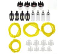 Small Engine Service Kit Fuel Line Tubing 4 Sizes 60cm with Filter and For PRIMER Bulb for Chainsaw Lawn Mower Use