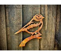 Small Exterior Rustic Rusty Blue Tit Little Bird Garden Wall Hanger House Gate Fence Shed Sign Hanging Metal Yard Art Sculpture Gift