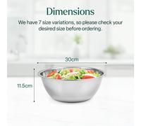Small / Extra Large Stainless Steel Catering Washing Mixing Bowls Flat Base