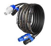 SMALL-EYE XLR Microphone & Power Con Combo Cable, 25 ft - Balanced 3-Pin XLR Audio with AC Power, Stage, Studio, Live Sound