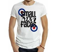 Small Faces Logo Bad Cotton Men T Shirt Music MOD Band Album TEE FACE 60S Retro White