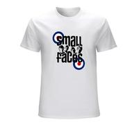 Small Faces Logo Badge Mens T-Shirt Music MOD Band Album TEE White FACE 60S Retro Size M