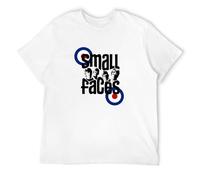 Small Faces Logo Badge Music Mod Band Album Men Cotton T-Shirt Short Sleeve White Clothes Tees L