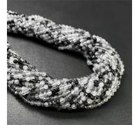 Small Faceted Stone Beads 2mm 3mm 4mm Round Amethysts Agate Quartz Lazuli Loose Beads for Jewelry Making Bracelet-Rutilated Quartz_a-3mm About 120pcs