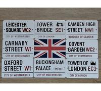 Small Famous London Streets replica -Metal Wall/Door Art - 12.5cm x 7.5cm (5" x 3") (Tower Bridge)