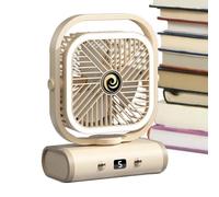 Small Fan for Desk - Quiet Cooling Small Desktop Fan,5 Speeds Portable Air Cooler Rechargeable with Night Light, Wall Mount Cool Gadgets for Desktop Home Office Apartment