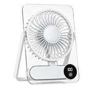 Small Fan for Desk | Rechargeable 100 Speeds Slim Powerful Airflow | Compact Personal Fan,for Bedroom, Dorm, Office, Cruise, Travel, Sleep, Nap, Outdoor, Beach, Vacation