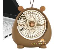 Small Fan,Rechargeable 2-Speed Cartoon Cooling Tool,Cute Table Top Fan - for Home Apartment Bedroom Office Dorm Travel Car