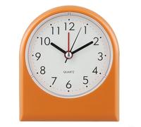Small Fan Shaped Alarm Clock for Children, Learning Up Tool with Easy to Read Time and Gentle Alarm Sounds for Boys and Girls (Orange)