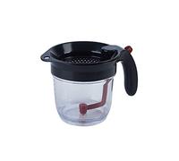 Small Fat Separator Cup Plastic Gravy Oil Fat Separator Measuring Jug Kitchen Cooking Gravy, Soups, Stew, Oil Separator (White)