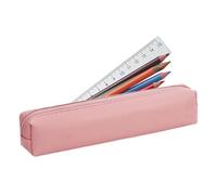 Small Feather Crayer Case-Pu PUP HACKDER BAG with Zipper, Stylish Cosmetic Bag for Pens, Lipsticks and Small Things | Portable Stationery Fund Exchange for School, Bure, Pink, Se référer au