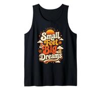 Small Feet Big Dreams Kids Graphic Design Tank Top