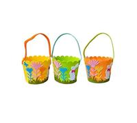 Small Felt Gift Bag,13x9x7cm, Random Colours, 4 Designs (Easter Basket 12 x 14cm)