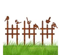 Small Fence for Garden | Bird Design Ground Stake Border | Ground Insert Fence | for Garden Landscape Backyard Lawn Patio Deck Porch Balcony Outdoor